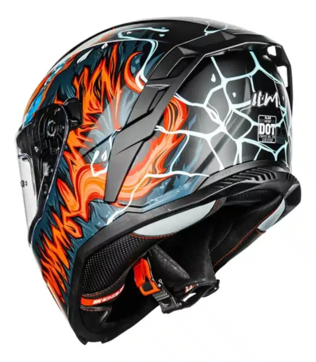 Casco Integral Para Moto Ilm Street Fuego Electrico Ece2206 - Imagen 2
