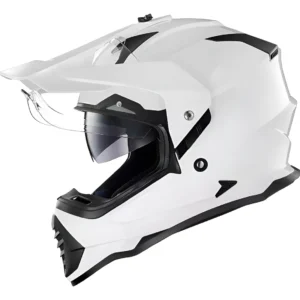 Casco Blanco Integral Moto Ilm Doble Propósito Certificado