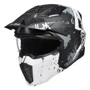 Casco de moto modular Tropper blanco