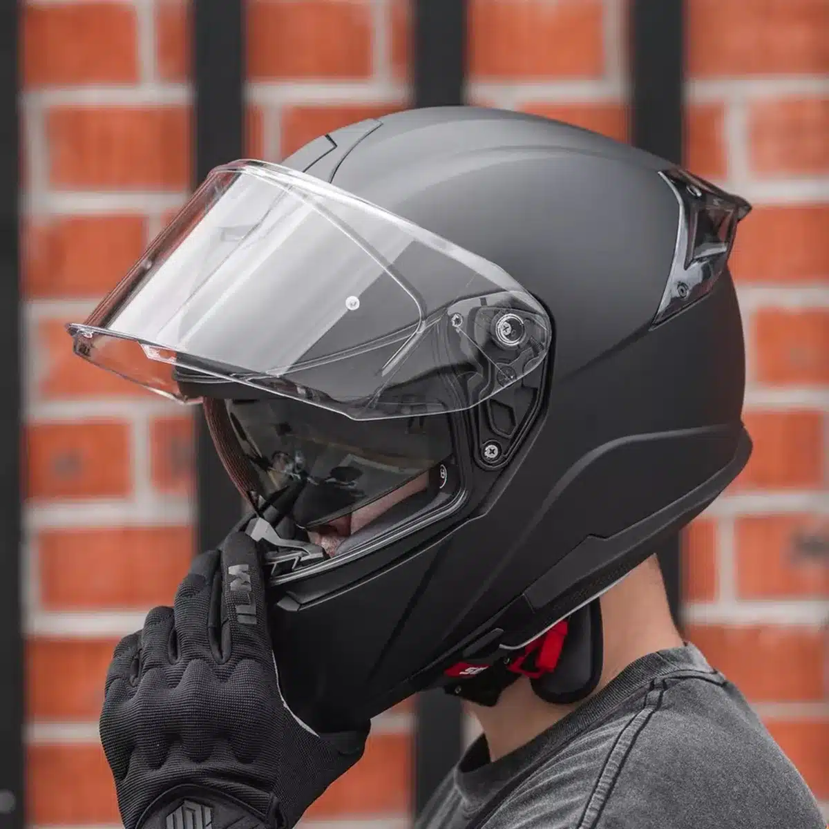 Casco Integral Moto Ilm Negro Mate Con Gafas Internas - Imagen 2