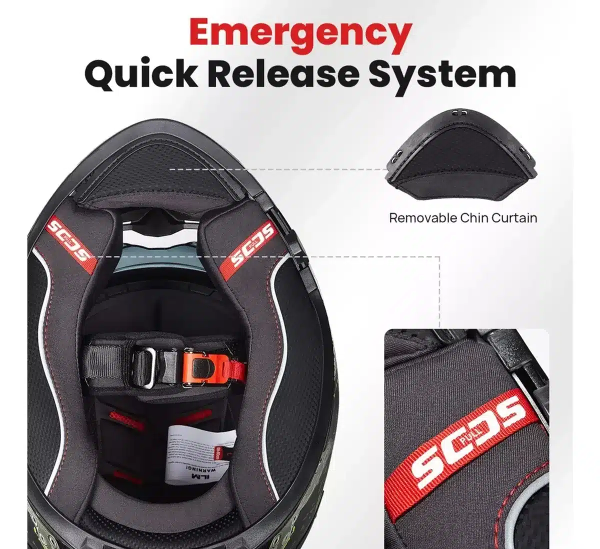 Casco Integral Moto Ilm Negro Mate Con Gafas Internas - Imagen 5