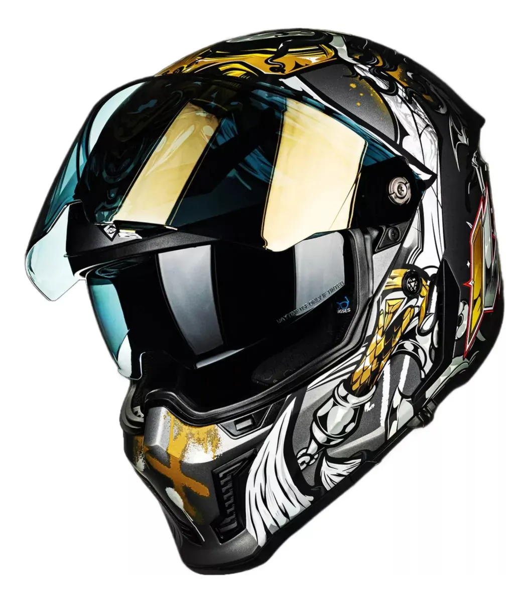 Casco de Moto ILM Vendetta RONIN gold - Imagen 2