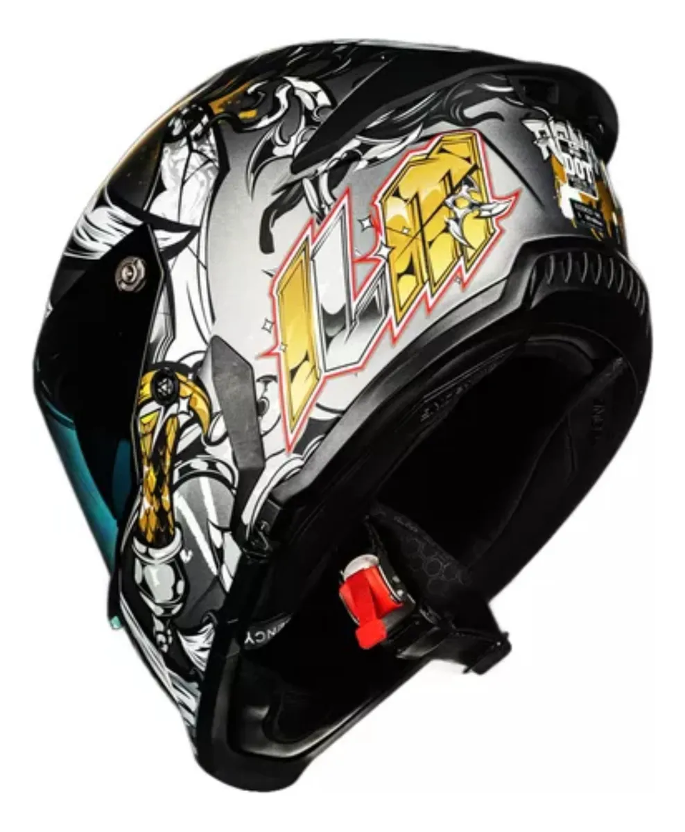 Casco de Moto ILM Vendetta RONIN gold - Imagen 4