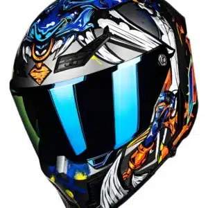 Casco Integral Moto Ilm Vendetta Ronin Minos Azul Iridium